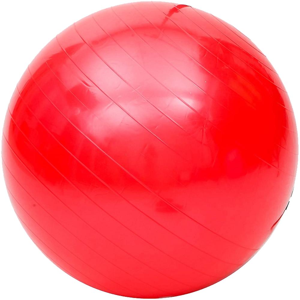 Pelota De Yoga 75 cm Color Rojo + Inflador Manual